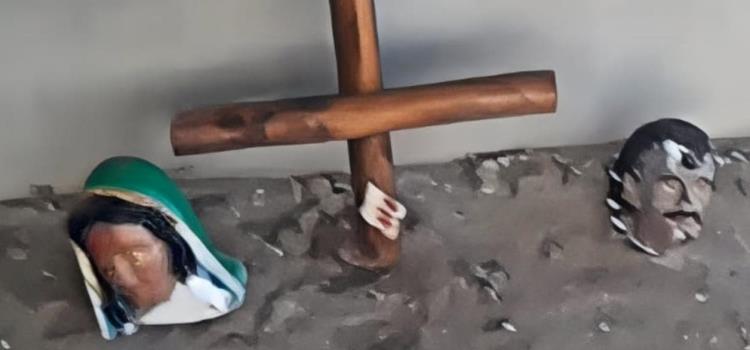 Destrozaron capilla de virgen Guadalupe