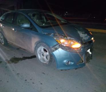 Mujer lesionada en choque provocado      