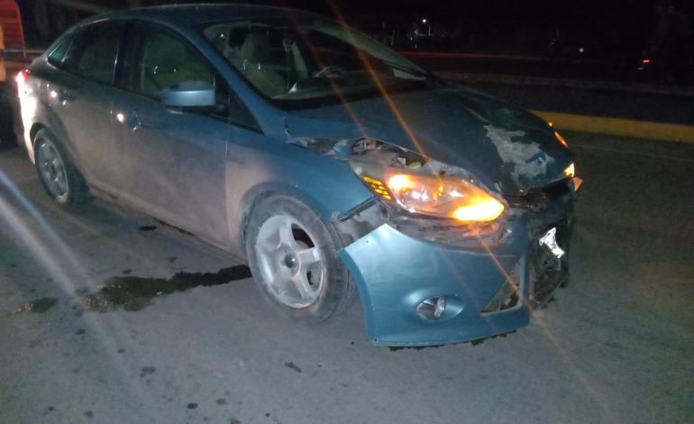 Mujer lesionada en choque provocado      