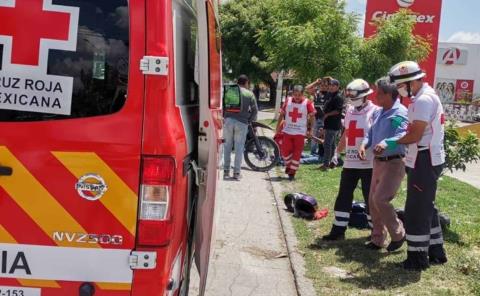 Ciclista atropellado por una motocicleta      
