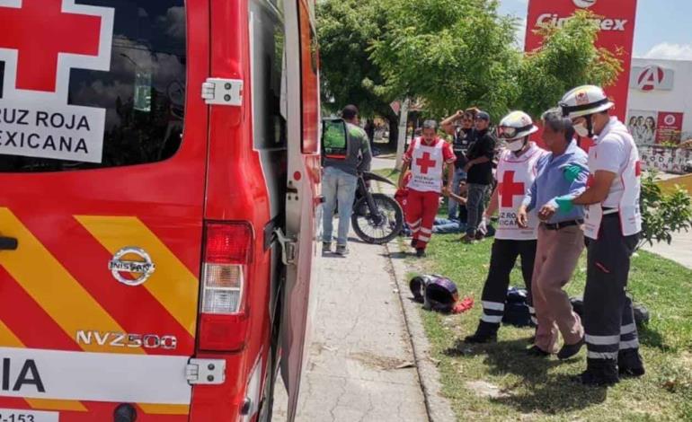 Ciclista atropellado por una motocicleta      