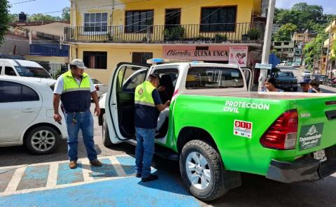 Auxilió PC a mujer convaleciente