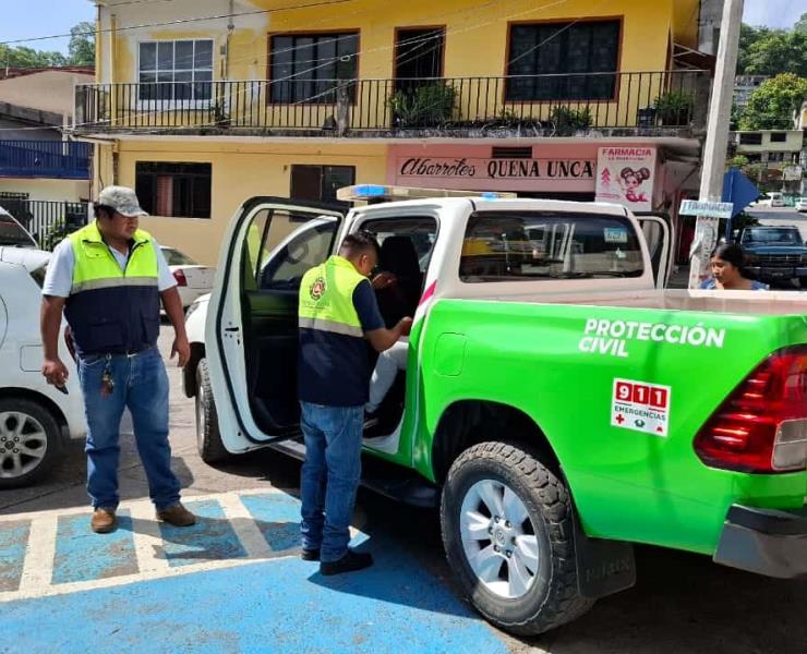 Auxilió PC a mujer convaleciente