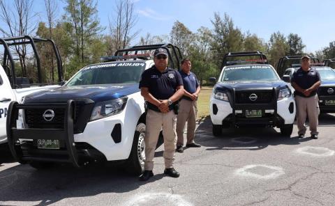 Refuerza la seguridad en Axtla con entrega de patrullas
