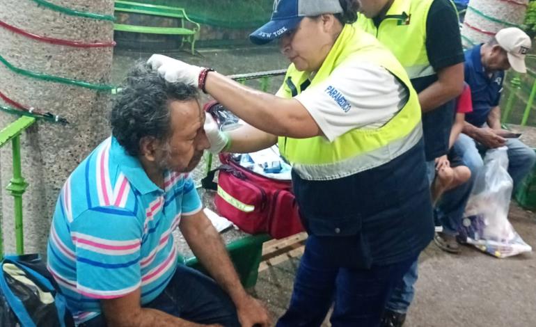 Herido tras convulsionar