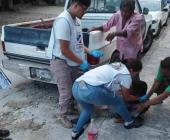 Hombre lesionado en aparatosa caída     