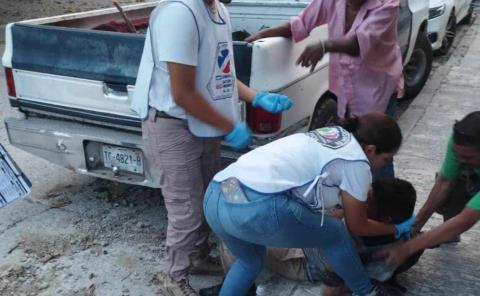Hombre lesionado en aparatosa caída     
