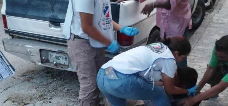 Hombre lesionado en aparatosa caída     