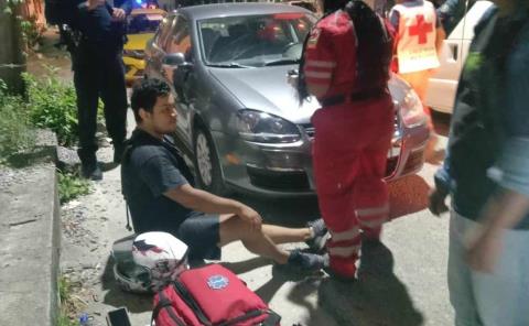 Motociclista chocó contra una patrulla      
