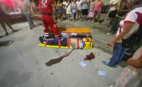 Atropellado por veloz motocicleta
