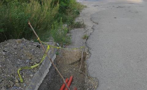 Dejaron ´peligrosas´ zanjas en una calle
