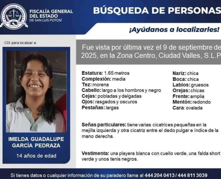 Buscan a secundarista que se fugó de su casa                                 
