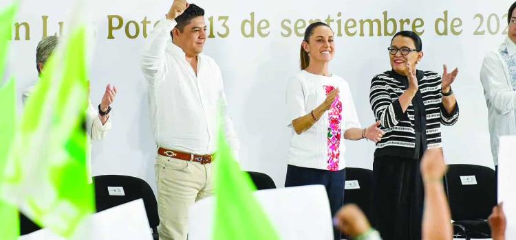 Gallardo cumple y Sheinbaum respalda