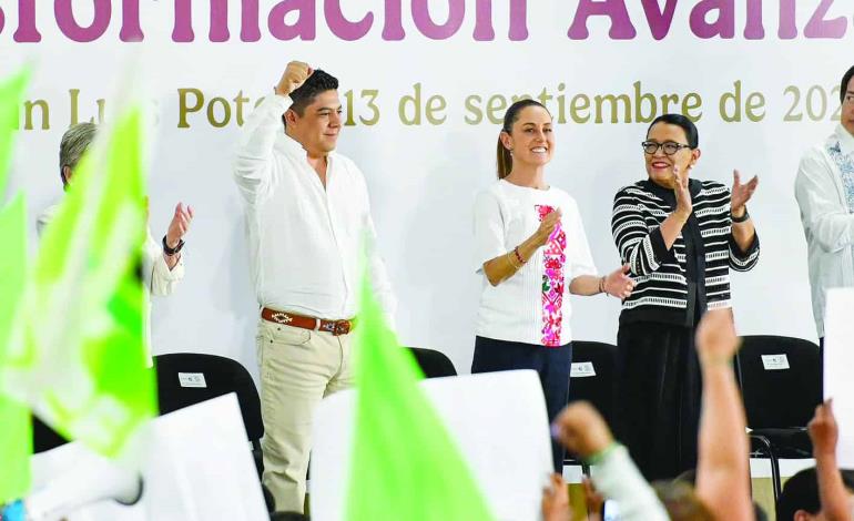 Gallardo cumple y Sheinbaum respalda