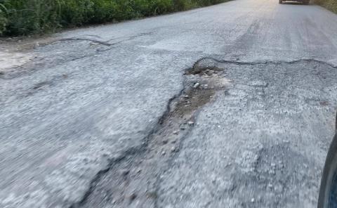 Caminos destruidos  en la zona indígena
