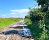 Camino de terracería  en pésimo estado