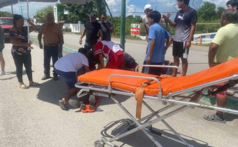 
Mujer lesionada en accidente de moto      
