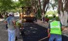 Retoman trabajos de bacheo tramo estatal Axtla–Comoca
