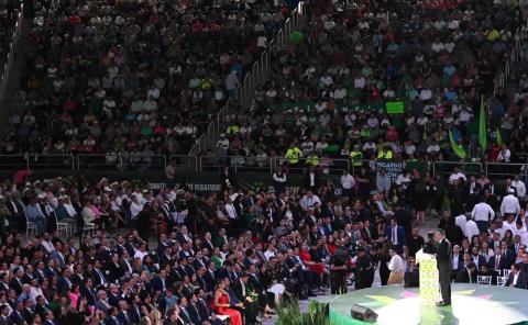 El Verde de Axtla se hace presente en el Informe de Ricardo Gallardo

