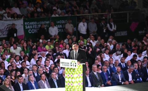 Va Gallardo con informe a la Huasteca