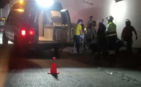 Mujeres derraparon en una motocicleta      
