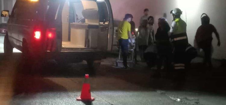 Mujeres derraparon en una motocicleta      