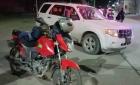 Chocó motocicleta contra camioneta          
