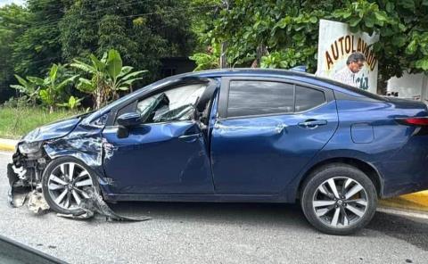 Accidente vehicular en Picholco deja madre e hijo lesionados