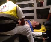 Chocó motociclista contra malla metálica
