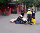 Mujer lesionada al caer de bicicleta     