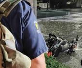 Motociclista chocó contra un poste