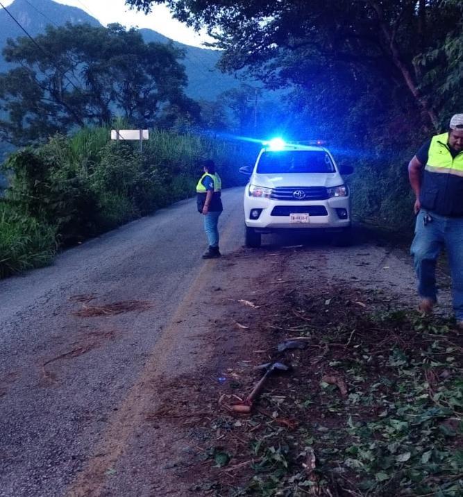 MOTOCICLISTA HERIDO AL DERRAPAR