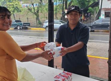 Agradecen víveres en Matlapa