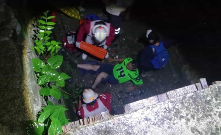 EBRIO CAYÓ A UN DESNIVEL