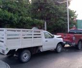Chocaron camionetas en Salazar y Morelos