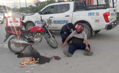 Herido en accidente repartidor de comida    
