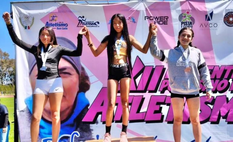 Nathalia Yunuén Ángeles Rojas 3er lugar en 150 metros planos