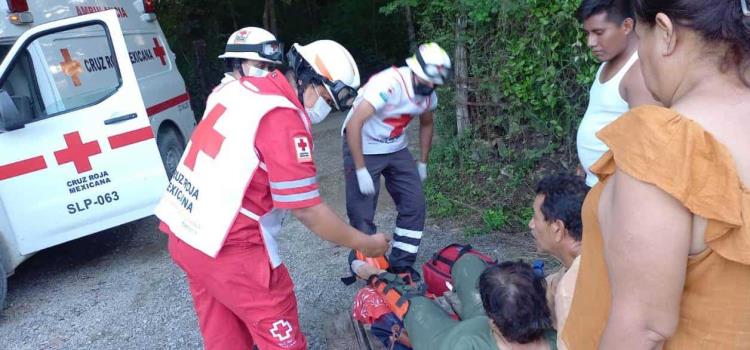 Dama lesionada en fuerte caída Dama lesionada en fuerte caída