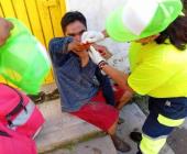 Persona herida al realizar limpieza    