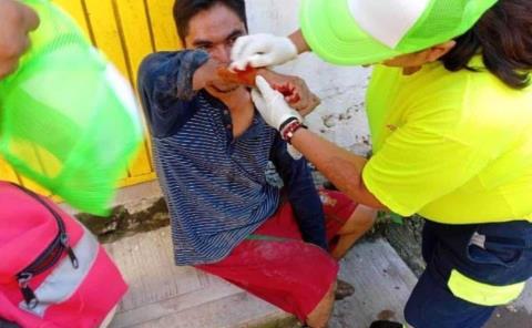 Persona herida al realizar limpieza    
