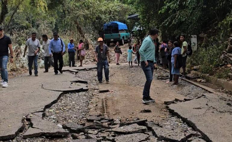 Carretera de las Cuevas muy afectada por las lluvias