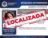 Localizaron a menor desaparecida