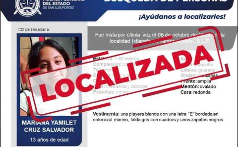Localizaron a menor desaparecida