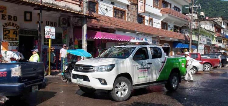Mujer herida de accidental caída Mujer herida de accidental caída