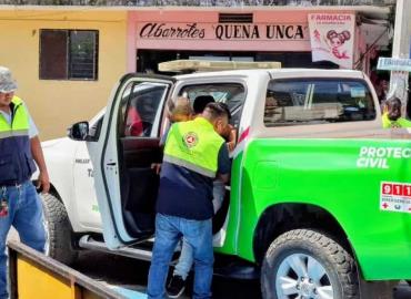 Anciana es auxiliada tras convulsionar