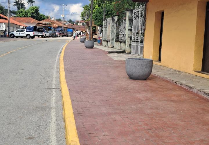 Instalan maceteros en andadores peatonales