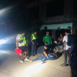 MOTOCICLISTA HERIDO AL DERRAPAR