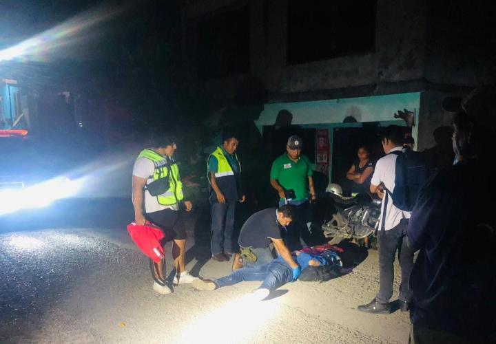 MOTOCICLISTA HERIDO AL DERRAPAR