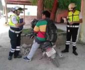 Se accidentó un ebrio motociclista    
