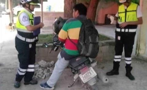 Se accidentó un ebrio motociclista    
